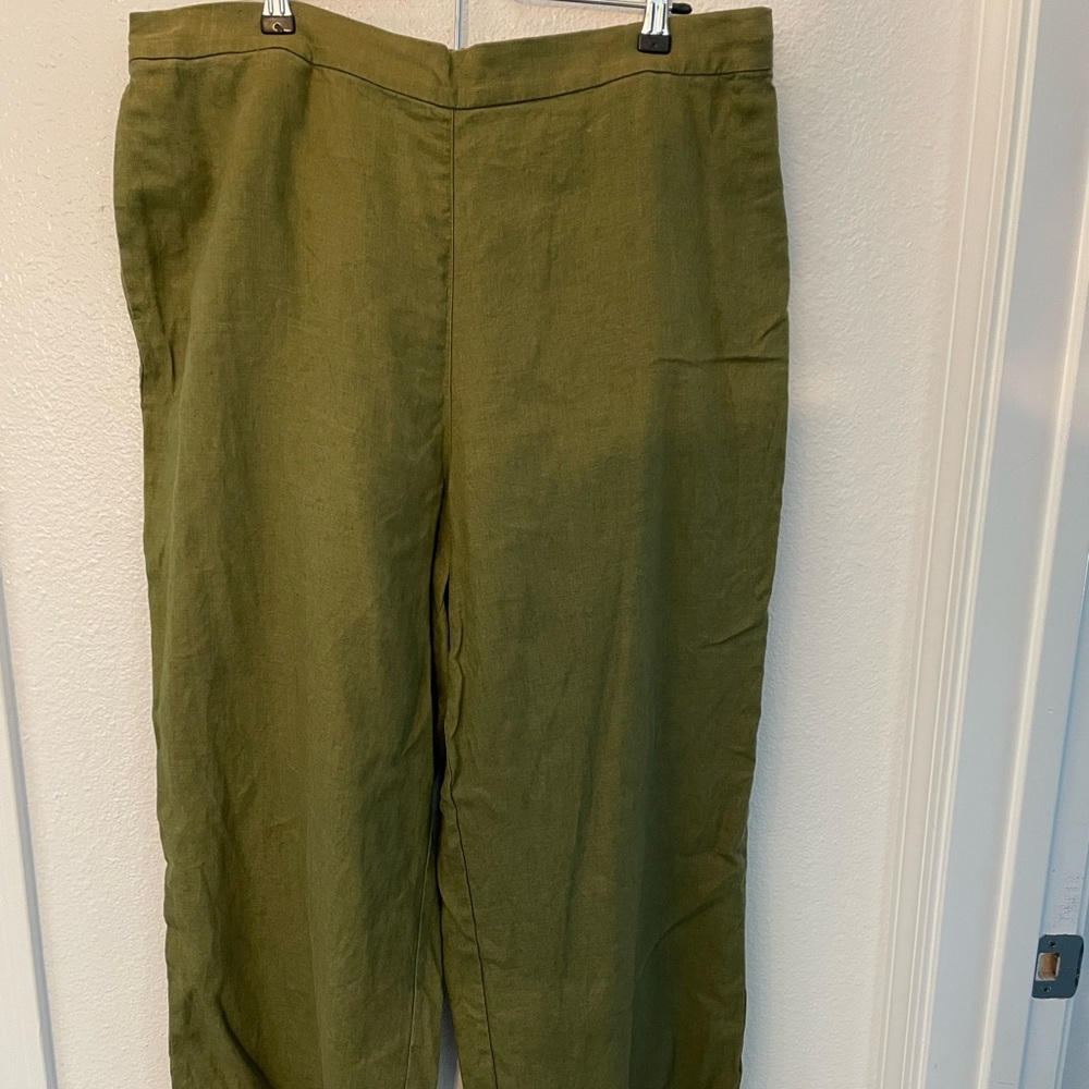 Boden Olive Green Women's Linen Chinos